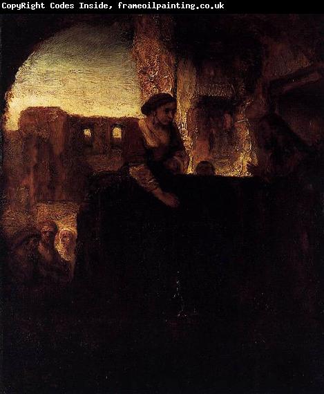 Rembrandt van rijn Christ and the Woman of Samaria